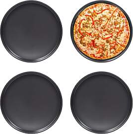 ORFCP Pizzablech rund 29 cm,4er Set Pizzaform für 