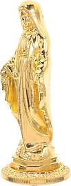 ORFOFE Mini Gold Virgin Mary Statue Gilded