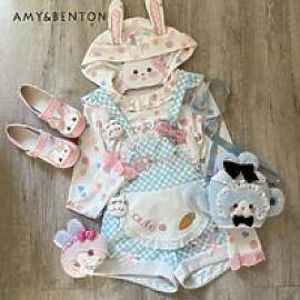 Original Cute Bunny Ohr Spitze Cartoon Print Puppe 