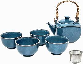 Original Japanisches Teeservice KONPEKI Blau Japan 