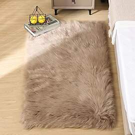 ORINOVA Fellteppich Kunstfell Teppich Beige 90x150 