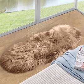 ORINOVA Kunstfell Teppich Fellteppich Beige