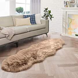 ORINOVA Teppich Flauschig Beige 60x180 cm Kuschel