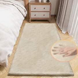 ORINOVA Teppich Läufer Beige Flauschig Waschbar