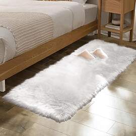 ORINOVA Teppich Läufer Flauschig Weiß 60x180 cm