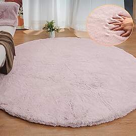 ORINOVA Teppich Rund Rosa 240 cm Flauschig