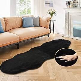 ORINOVA Teppich Schlafzimmer Flauschig Schwarz