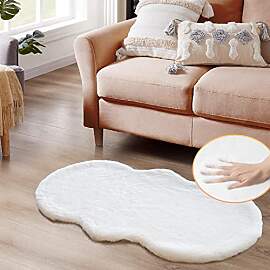 ORINOVA Teppich Schlafzimmer Flauschig Weiß