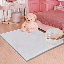 ORINOVA Teppich Schlafzimmer Grau Fellteppich