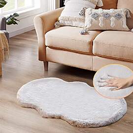 ORINOVA Teppich Schlafzimmer Grau Flauschig