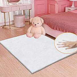 ORINOVA Teppich Schlafzimmer Weiß Flauschig