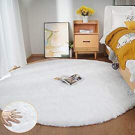 ORINOVA Teppich Wohnzimmer Rund 180 cm Flauschig