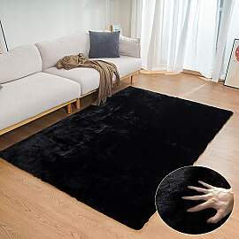 ORINOVA Teppich Wohnzimmer Waschbar Schwarz