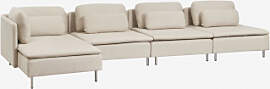 Oriol 4-teiliges Chaiselongue-modulsofa Links
