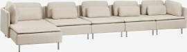 Oriol 5-teiliges Chaiselongue-modulsofa Links Mit