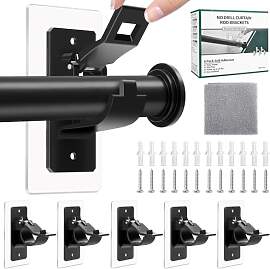 ORIZMA 6pcs Gardinenstange Ohne Bohren