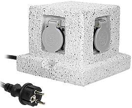 Orno OR-AE-13186(GS) Gartensteckdose Steinoptik