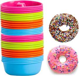 Orrdiffi 32 Stück Donut Backform Silikon