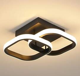 Osairous LED Deckenlampe Schwarz, Moderne