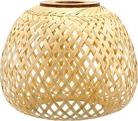 OSALADI Gewebter Lampenschirm Aus Bambus Rattan 6