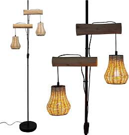 Osasy Boho Stehleuchte Metall/Holz in