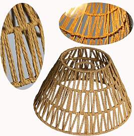 Osasy Lampenschirm, Rustikale Rattan Lampenschirme 