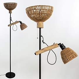 Osasy Stehlampe-2 schirm Wohnzimmer,Boho Rattan