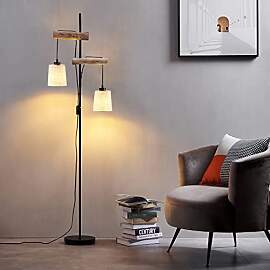 Osasy Stehlampe Vintage Stehleuchte Holz &