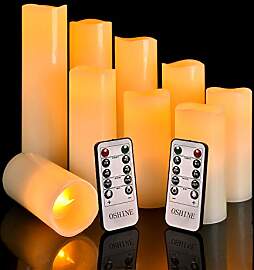 OSHINE LED Kerzen Flammenlose Kerzen,（H