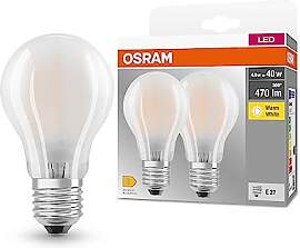 Osram BASE CLASSIC A GLFR 40 LED-Lampe mit Sockel