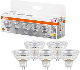 Osram LED BASE MR16, Vorteilspack mit 5 Niedervolt 