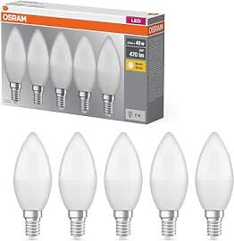 Osram LED-Lampe Base Classic B40 Minikerze 4,9W