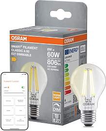 Osram SMART+ LED-Lampe, A60, 6W, 2700K, E27,