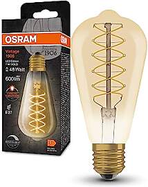 OSRAM Vintage 1906 LED-Lampe mit Gold-Tönung, 7W, 