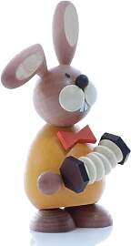 Osterartikel Osterhase mit Ziehharmonika