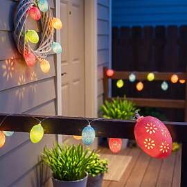 Osterdeko Ostereier Lichterkette, 2M 10LED