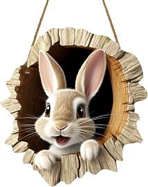 Osterdekoration TüRschild, HöLzerne Ostern Hase