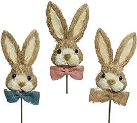 Osterhase 40cm x 1 Stück Sortiert Stroh Deko Hase 