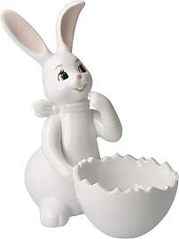 Osterhase GOEBEL "Figur Hase mit Schale Snow