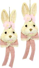Osterhase I.GE.A. "Bast-Hasenkopf mit Blume