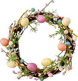 Osterkranz mit Eiern, Osterdeko zum Aufhängen,