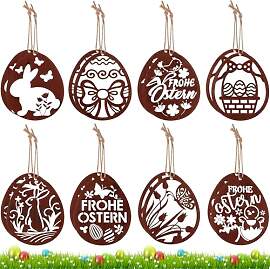 Ostern Basteln Holz, 16 Stück Ostereier,