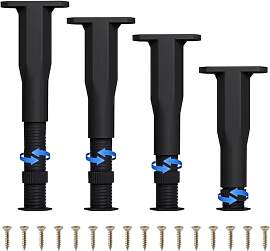 OTCOY Möbelfüße Verstellbar 4 Stück, 13-22 cm