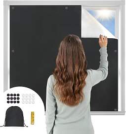 OTraki Verdunkelungsrollo Ohne Bohren, 130x145cm