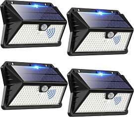 OUILA Solarlampen für Außen mit Bewegungsmelder, 