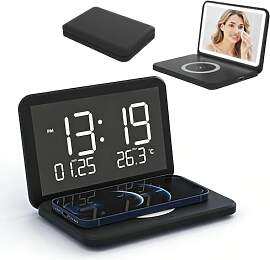 Ouitble Digitaler Wecker mit Kabelloser