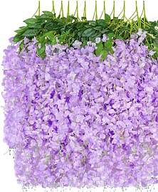 OUKEYI Künstliche Glyzinien-Blumen-Girlande, 100