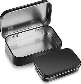 Ouligay Schwarz Metal Tin Metalldöschen Blechdose 