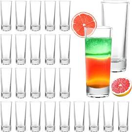 Oungy 24 Stück Schnapsgläser aus Glas, Hoch