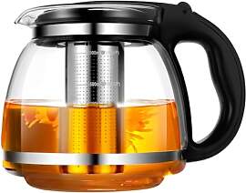 OUNONA - 2000ML Glas Teekanne mit Siebeinsatz,